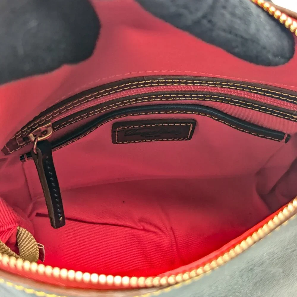 DOONEY & BOURKE USA Black Leather Florentine Hobo Satchel - Made in USA - NEW - Picture 9 of 16